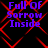 Four identical display purple text 'Full Of Sorrow Inside' over a black background with red diamond-shaped lines