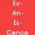 Six- of pixelated images with text overlays; top-left red shows partial white text "Ev- An- Es- Cence" over a woman in black and red dress, bottom-right green displays "The One and Only"