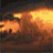 Animated contact sheet of a Creed-themed buddy icon featuring repeated text and ornate logo elements over a sunset background with alternating frame patterns.