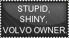 Static black-and-white buddy icon with pixelated text on a dark background framed by white dotted border.