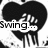 Four black heart-shaped icons with white hands holding text, arranged in a on a pixelated background