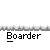 Pixelated character on red board with blue accents, performing motion sequence on gray background with white snow-like border.