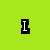 A split-screen animated icon with a bright green left side and pink-and-white patterned right side, displaying text elements that change across frames.
