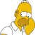 Yellow cartoon character with large head, white eyes, brown mouth area, and gray limbs in pixelated style.