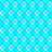 A static pattern of white pixelated lightbulbs on a bright cyan background with subtle wave-like variations in the bulb arrangement.