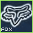 Four display a stylized fox head outline with 'FOX' text below, each showing different color variations of the border and text