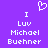 Pixelated purple background with white text and a heart symbol arranged in two identical vertical