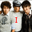 Animated sequence showing a group of young men in casual clothing with red text overlay changing from "I Love" to "The Jobros".