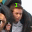 A pixelated image of a person in motion with green text reading "I love her coaster" overlaid on different sections.