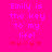 Pixelated text on bright pink background with red heart symbols below.