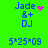 A green background displays four identical blue text blocks with 'Jade &+ DJ' and a date, each paired with either a pink heart or pink dots animation.