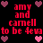 Pixelated red text and pink/purple hearts on black background, repeated in four quadrants with identical layout.
