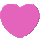 Four pink heart shapes of varying sizes arranged in a 2x2 grid on a gray background, each with pixelated edges and no additional details or text.