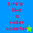Pixelated text 'Life's like a roller coaster' in red on blue and green backgrounds with a green star and blue star icon.