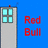 Static image with blue background, gray buildings with light blue windows, and red text reading "Red Bull it does give you NOT wings.".