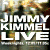 A split-screen animated contact sheet showing two frames of a Jimmy Kimmel Live! promotional icon with green text on the right side.