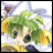 A 48x48 pixel buddy icon featuring a chibi-style anime character with green hair and yellow accessories on the left, paired with "Anime IM" text in white pixelated font on black background to the right.