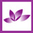 Purple pixelated icon with four leaf-like shapes arranged in a cluster, bordered by a solid purple frame on white background.