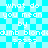 Pixelated text repeats across a cyan and light cyan checkered background with no visible animation changes.