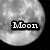 Pixelated image of a full moon with 'Moon' text overlay, transitioning to a pirate character with blue tricorn hat and white coat.