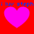 Red background with four pink hearts and blue text reading 'i luv stephi luv steph' in two