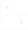 Pixelated heart icons in pink and light blue on white background with dashed lines