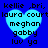 Blue background with four identical light blue heart shapes, each containing stacked text in black pixelated font.