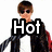 A four- shows a person with brown hair in different poses and color treatments, including one with 'Hot' text overlay