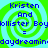 Pixelated text reads "Kristen And boyllister Boy = daydreaming" over a green and cyan spiral background with four identical repeated sections.