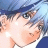 A pixelated anime-style character with blue hair and closed eyes on the left, next to a black background with white text "Anime IM" and "com" on the right.