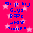 A static image with a bright pink background filled with white stars, displaying blue text in a pixelated font.