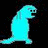 A pixelated cyan dinosaur stands on a black background with repeated 'Whoa Nelly!' text and pink heart symbols in various positions.