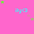 A static image with a bright pink background featuring repeated cyan text "ily<3" and scattered green and light purple stars.