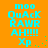 Cyan text on orange background with scattered green dots, displaying 'moo QuAcK RAWR AH!!!! Xp' in pixelated font across four repeated