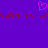 Purple background with a pink pixelated heart above red text reading 'you're so coou're so co' in a repeating pattern.