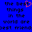 Blue background with black pixelated text reading 'the best things in the world are best friends' and a red heart symbol replacing the letter 't' in 'best'.
