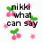Pixelated cherry-themed icon with changing text phrases and scattered pink flower pixels on white background.