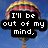 Hot air balloon with multicolored stripes against blue sky, text bubbles in pixelated font.