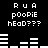 Pixelated black-and-white animation with repeated text and bar graphs, showing changing horizontal bars across frames.