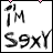 Animated contact sheet of a buddy icon showing sequential frame changes with pink hearts and text "I'M S9xY" on white background.