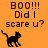 Orange background with black text and a running cat icon; the right side of the image is grayed out in later frames.