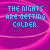 identical pixelated icons with cyan text "THE NIGHTS ARE GETTING COLDER." on a purple background with pink swirls, showing slight variations in the letter 'O' across frames