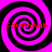 Four identical spiral patterns in bright pink and black with red text reading "Savannah" overlaid on each quadrant.