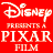 Red background with Disney Pixar text, yellow and black 'i' logo, and Mr. Incredible character in pixelated style.