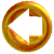 A circular golden ring with a white left-pointing arrow inside, shown in multiple rotational and perspective views against a gray background.