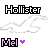 Pixelated text and abstract shapes in black, white, purple, and gray with partial transparency effects.