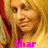 A four- shows a person with long blonde hair and red background, each displaying different pink text: 'Shar', '*fuckin*', and 'Pay'
