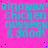 A static image with bright pink background and cyan text repeating 'dinosaur chicken nuggets R good!' in a pattern, featuring small blue dots scattered across the surface