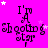 A static image with a bright pink background featuring repeated text "I'm A Shooting Star" in black pixelated font, surrounded by small white and light purple stars.
