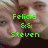 A pixelated image of two people with green text reading 'Felicia & Steven' and a green heart symbol in the second frame.